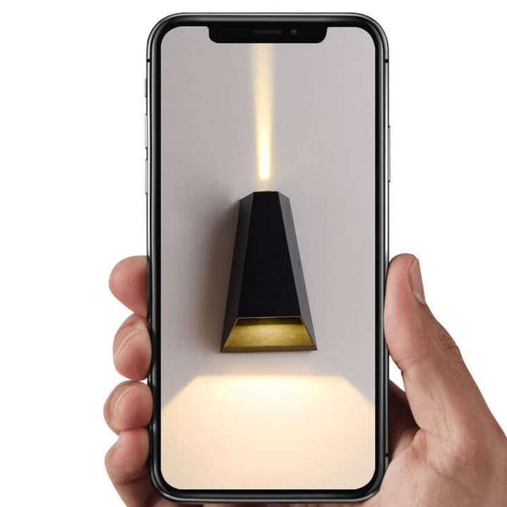 Modern Creative Trapezoid Up and Down Illuminated LED Outdoor Wall Sconce Lamp | Bowlift