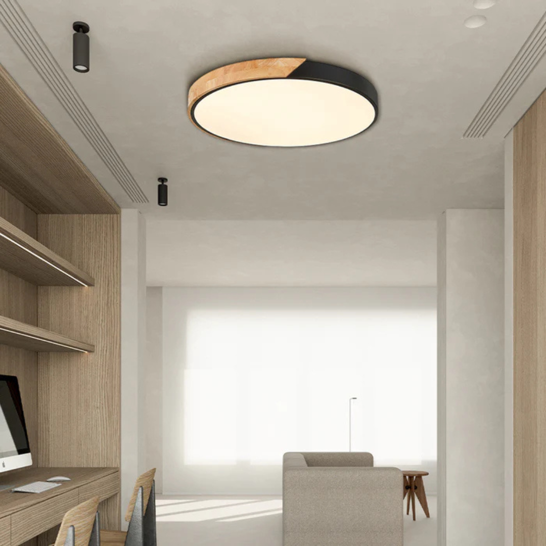 BowLift | Scandinavian Wooden LED Ceiling Lamp
