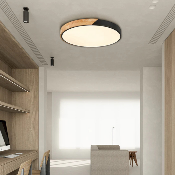 BowLift | Scandinavian Wooden LED Ceiling Lamp
