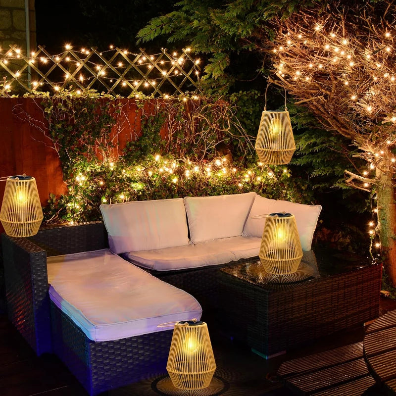 BowLift | Solar Outdoor Handwoven Garden Lamps | Waterproof Landscape Light for Villa & Terrace Decoration - Alpho
