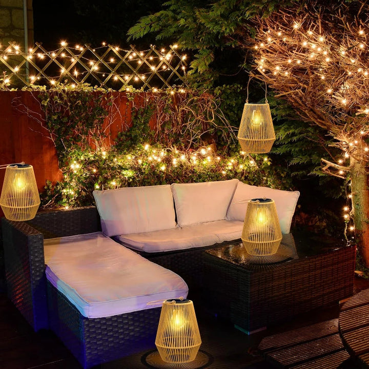 BowLift | Solar Outdoor Handwoven Garden Lamps | Waterproof Landscape Light for Villa & Terrace Decoration - Alpho