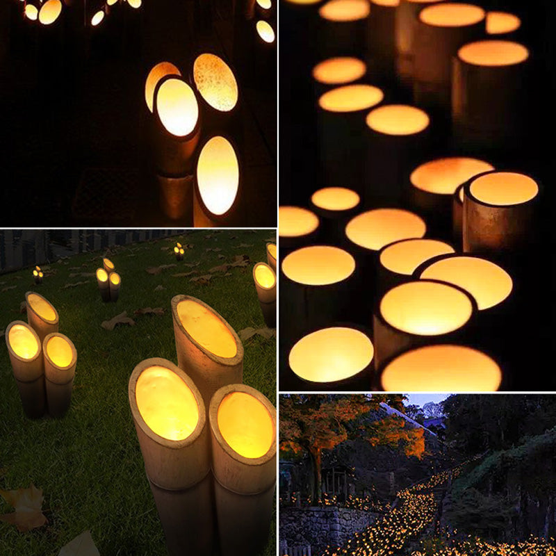 Contemporary Creative Waterproof Solar Resin Bamboo LED Landscape Lighting Outdoor Light For Garden | Bowlift