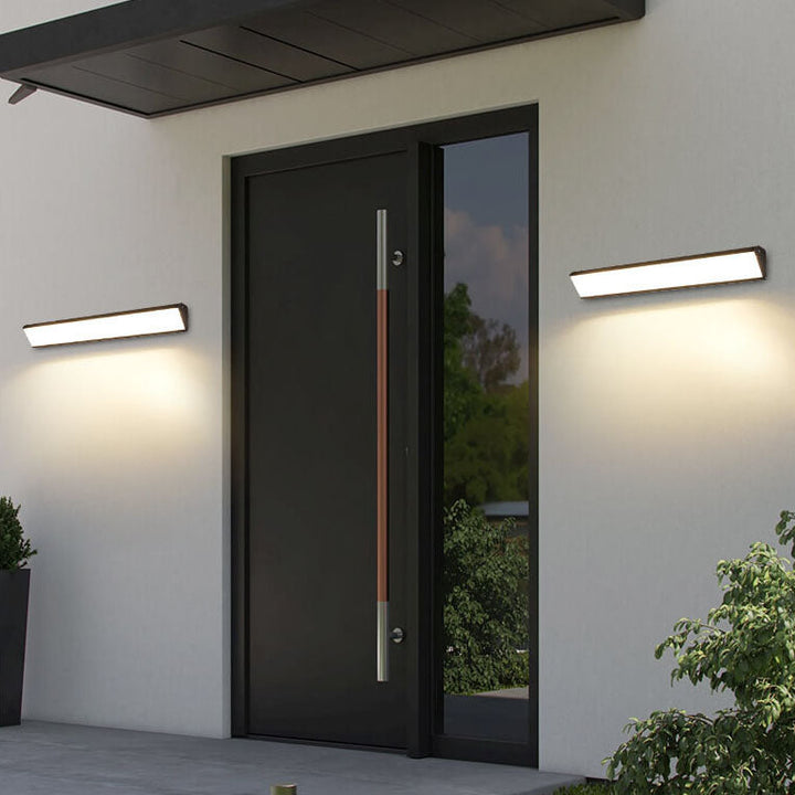 Modern Outdoor Long Bar Aluminum Acrylic Waterproof LED Wall Sconce Lamp | Bowlift