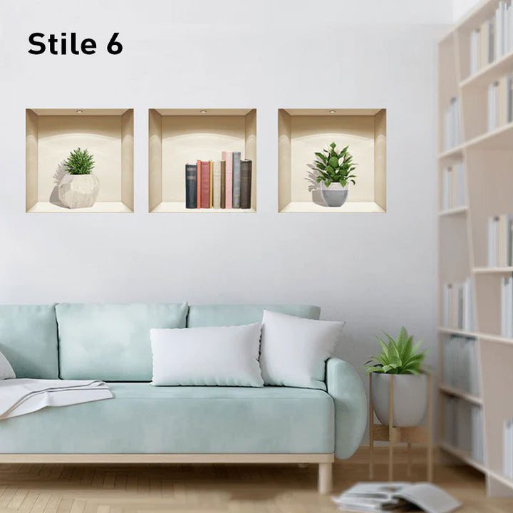 BowLift | Self-Adhesive 3D Plant Wall Stickers