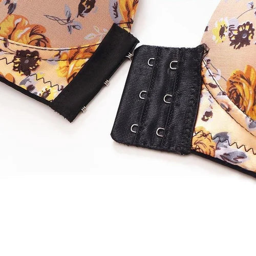 BowLift | Women's front buckle gathered print bra