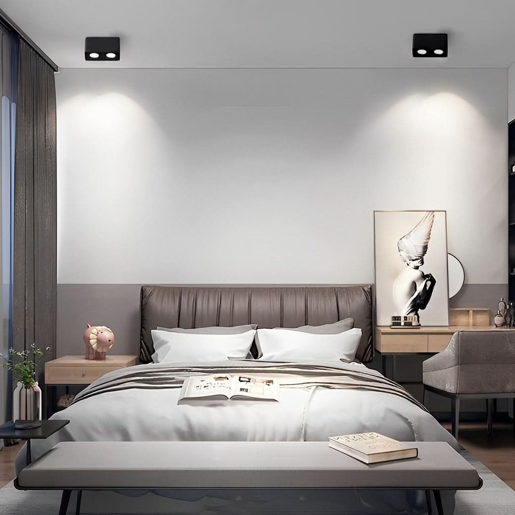 BowLift | Square Adjustable Ceiling Lamp with Dimmable LED Light