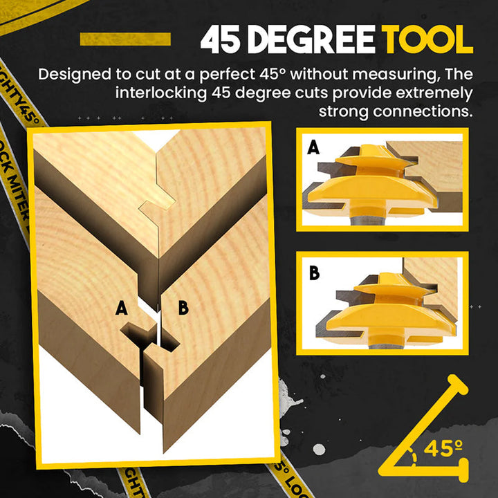 BowLift | Router Bit 45-Degree Glue Joint Lock Miter