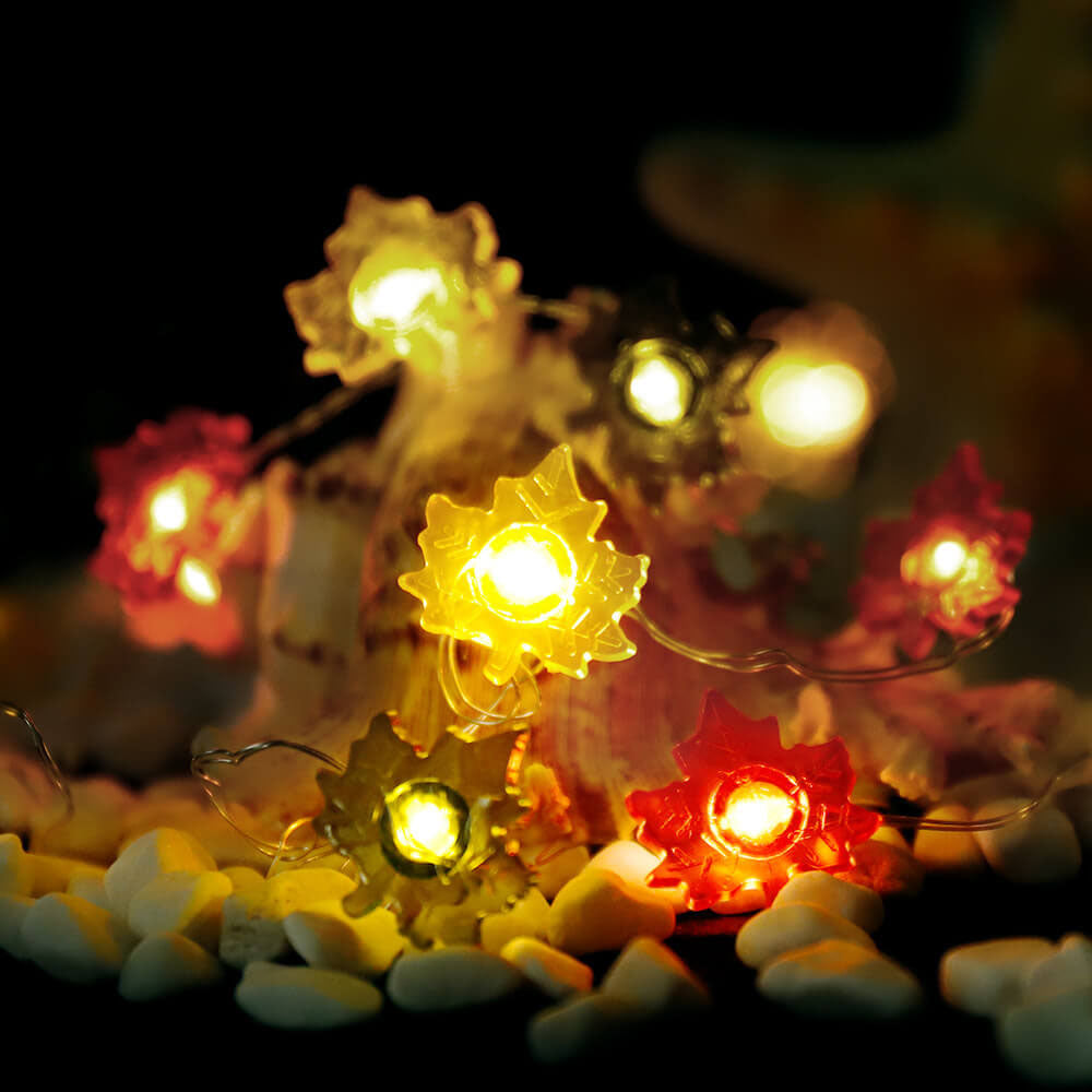 BowLift | Modern Thanksgiving Maple Acorn Pumpkin Decoration 30 LED String Lights