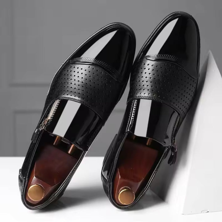 Pointed Toe Dress Shoes with Side Zip