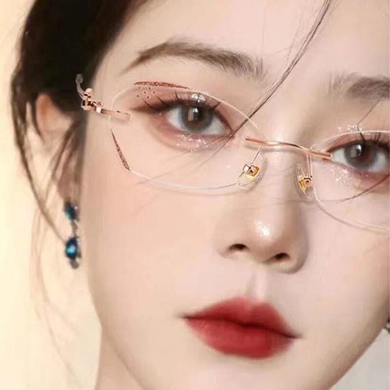 BowLift | Fashionable rimless anti-blue light reading glasses