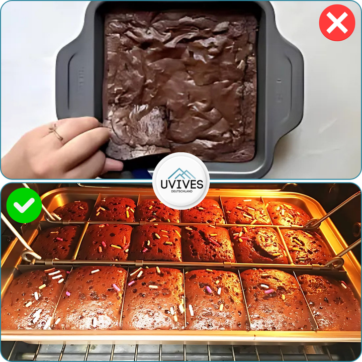 BowLift | Non-Stick Baking Pan with Divider | 18 Perfect Portions | Even Heat Distribution | CookieCraft