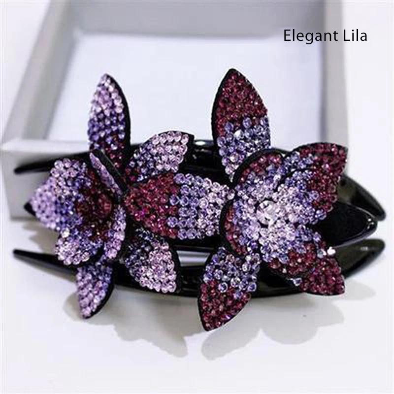 BowLift | Rhinestone Double Flower Hair Clip