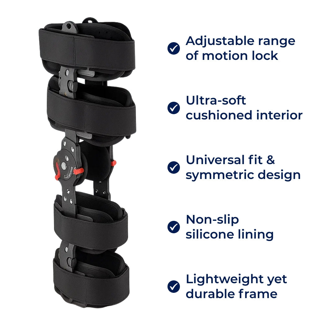 Adjustable Leg Stabiliser – Cushioned Soft Fabric – Pain Relief Recovery And Everyday Movement Bowlift