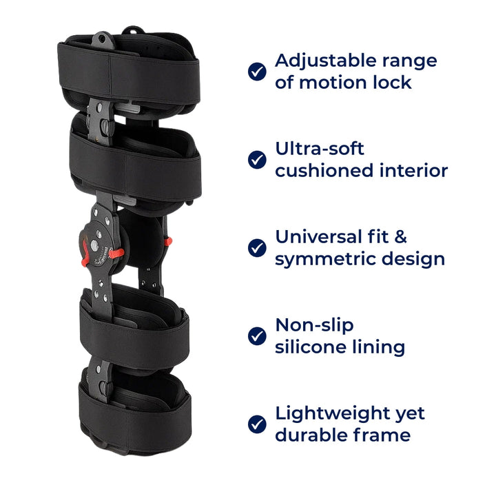 Adjustable Leg Stabiliser – Cushioned Soft Fabric – Pain Relief Recovery And Everyday Movement Bowlift