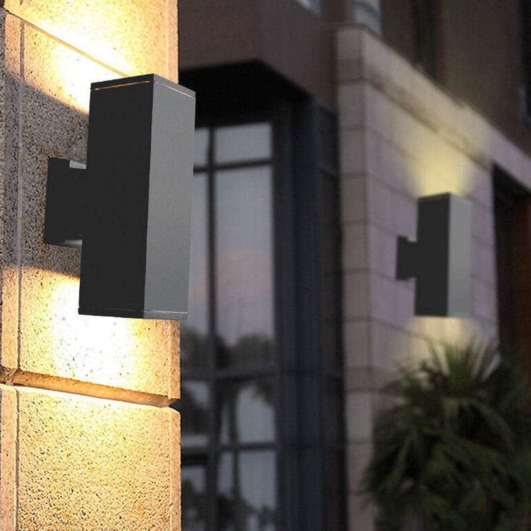 Modern Minimalist Square Column LED Luminous Outdoor Waterproof Wall Sconce Lamp | Bowlift