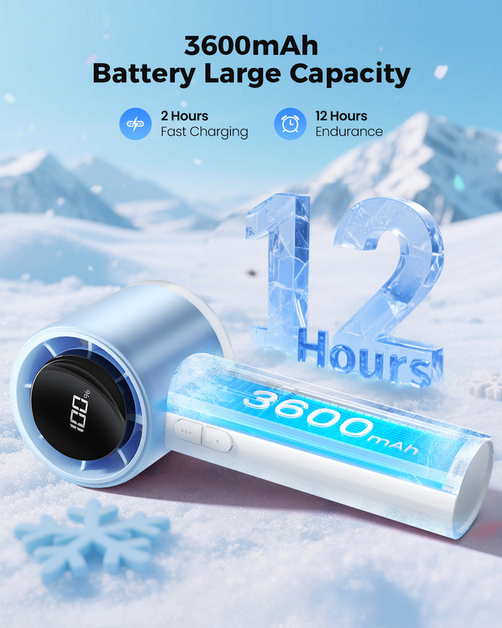Portable High Speed Handheld Turbo Fan with LED Display | Bowlift