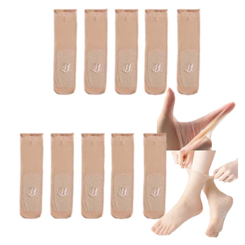 Spring Summer Invisible Non-Slip Crystal Silk Socks | Bowlift