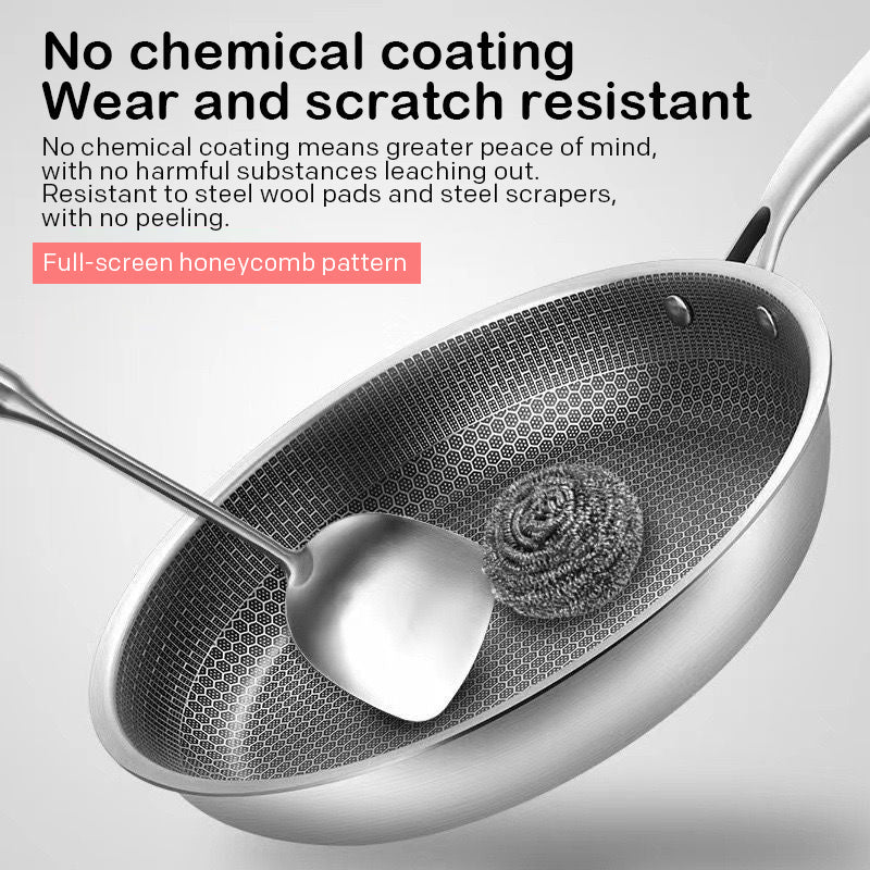 BowLift | Non-stick stainless steel honeycomb frying pan