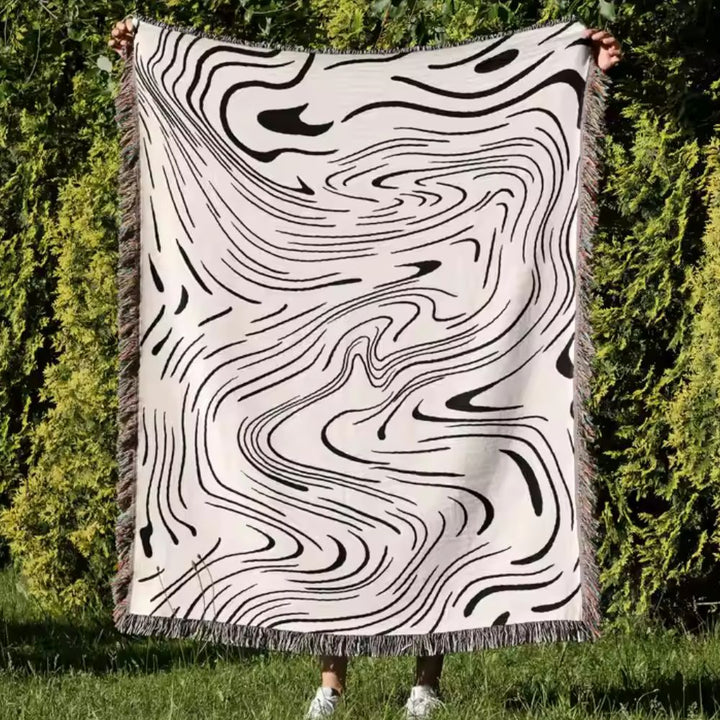 BowLift | Marble Woven Throw Blanket