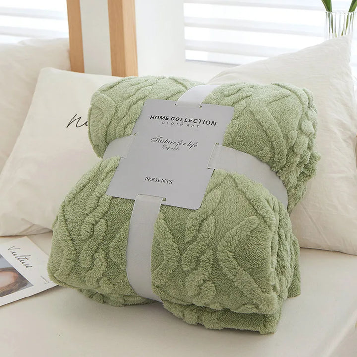 BowLift | Reversible Thick Lambswool Blanket - CozyLuxe