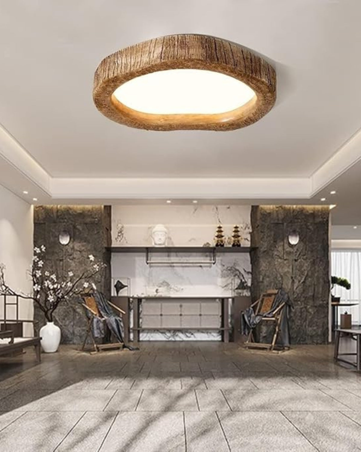 BowLift | Ceiling Lamp with Wooden Elements and Subtle Glow