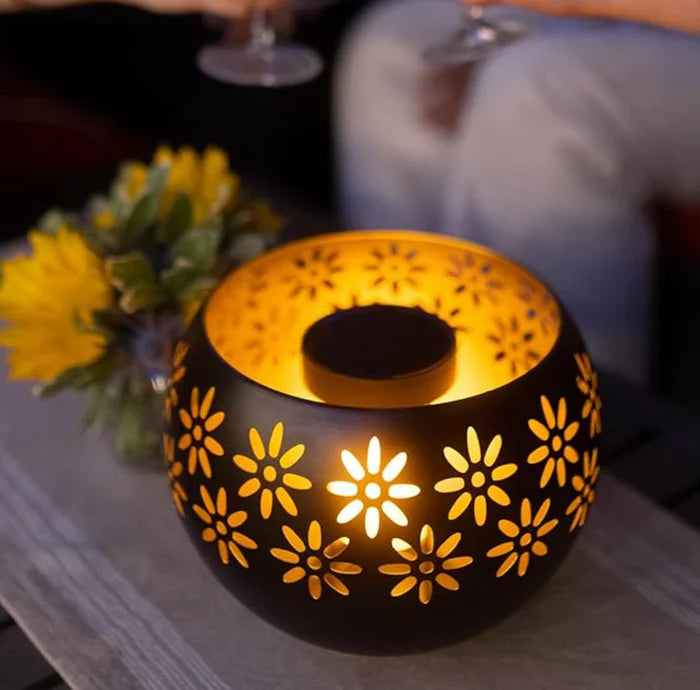 BowLift | Flower Pattern Candle Lamp - FloraGlow