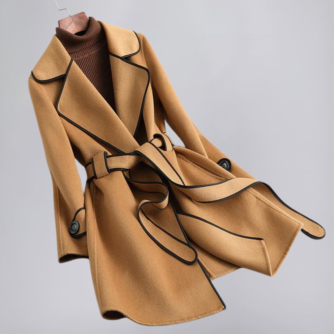 Lightweight Trench Coat with Tailored Fit and Soft-Touch Finish