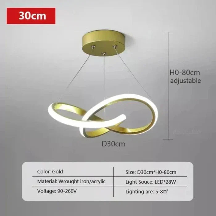 Modern LED Ceiling Lamp - WaveGlow | Bowlift