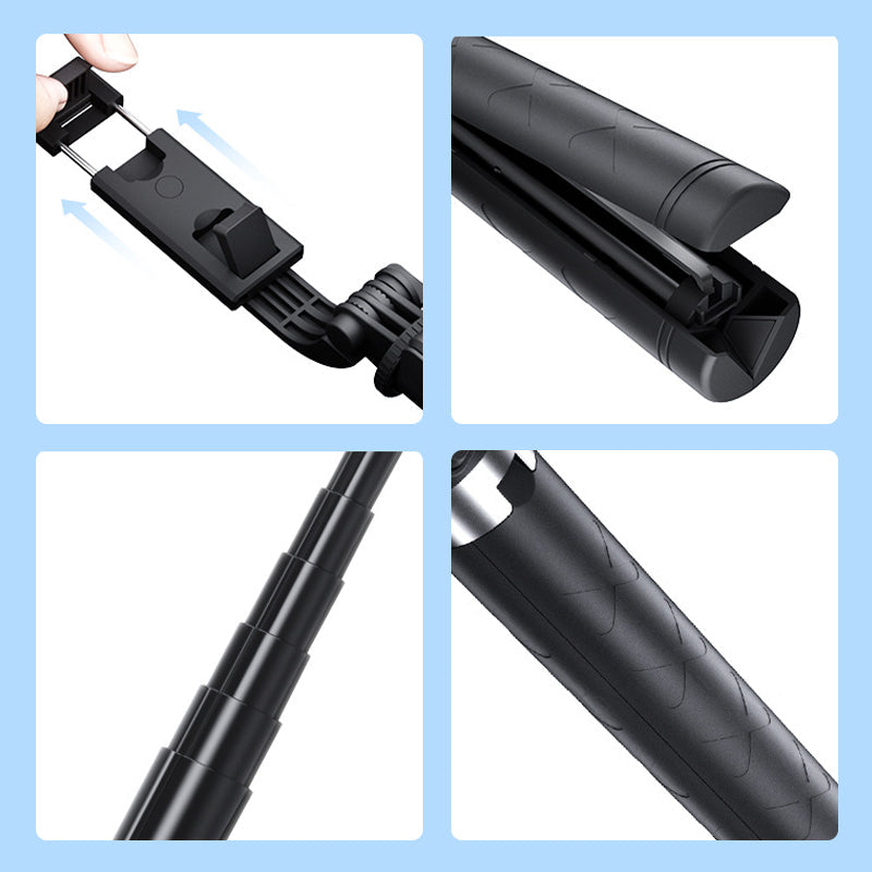 Selfie stick with LED additional light | Bowlift
