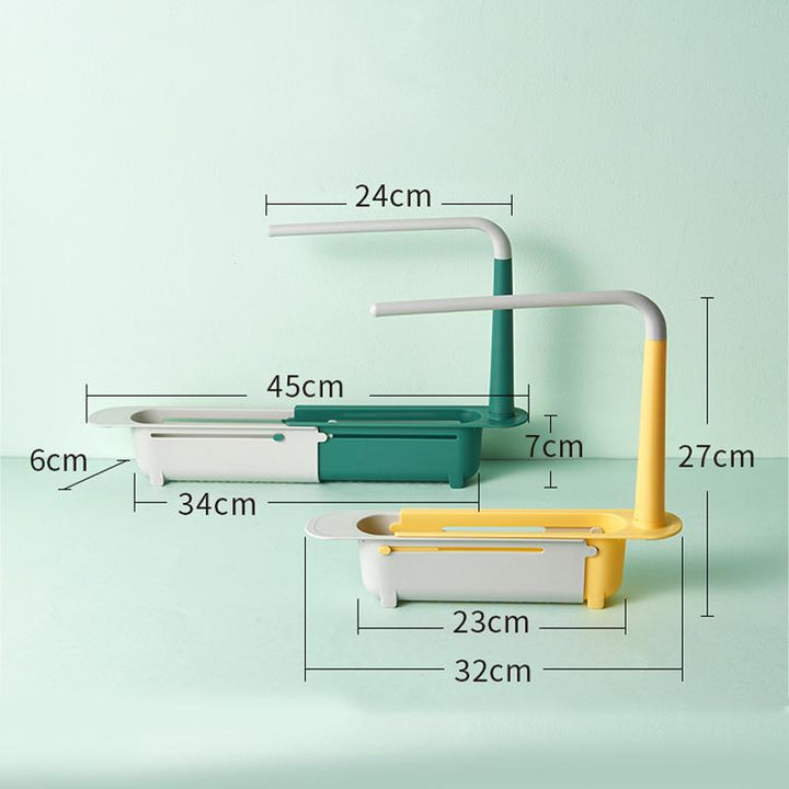 Updated Multifunctional Telescopic Sink Storage Rack | Bowlift