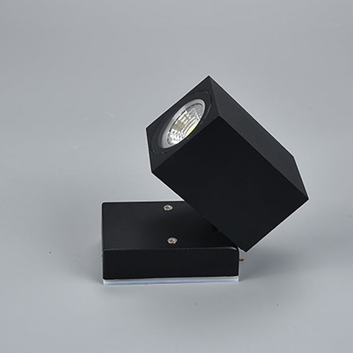 Modern Simplicity Waterproof Adjustable Angle Square Aluminum LED Wall Sconce Lamp For Outdoor Patio | Bowlift