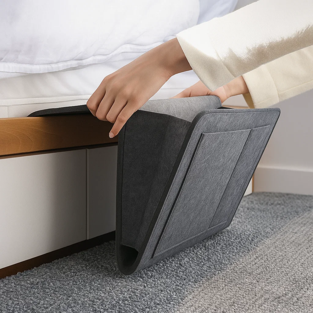 Essentials Within Reach – Thick Felt Durable Material – Save Space Stay Organised & Enjoy Nighttime Comfort Bowlift