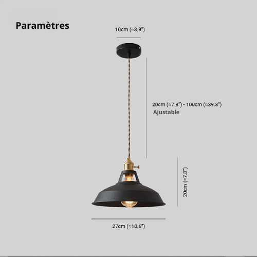 BowLift | Vintage pastel pendant lamp - Metallic elegance - Soft ambiance