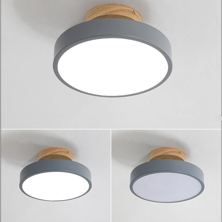 BowLift | LED Ceiling Light Wooden Flush Mount Fixture