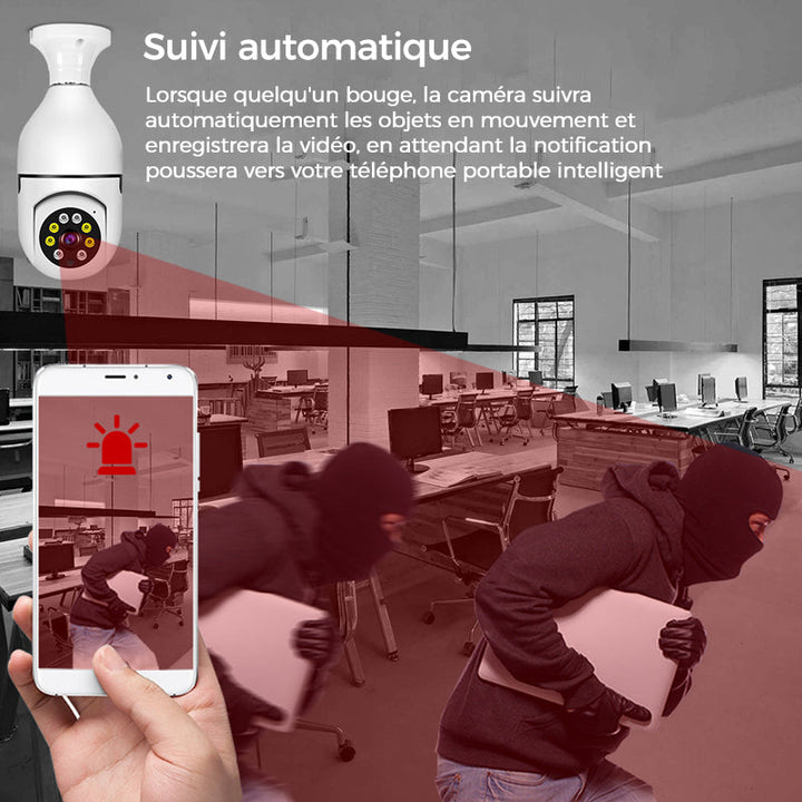 Wireless security camera without cables with light bulb | Bowlift