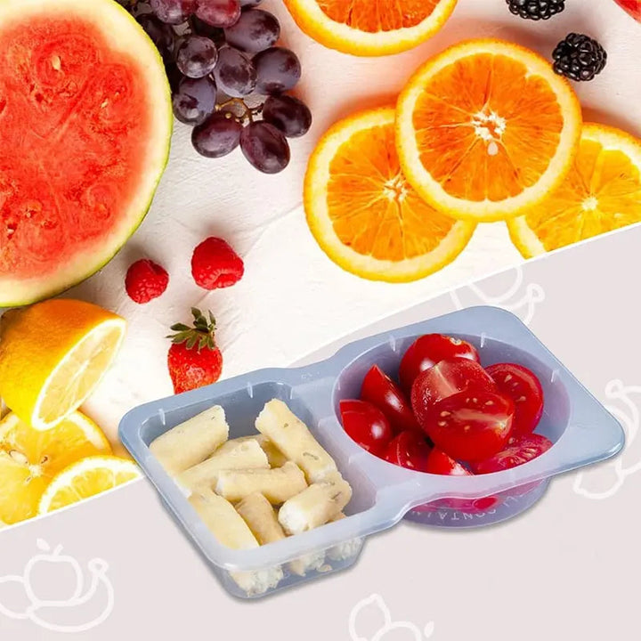 BowLift | 10-piece set reusable snack containers (130 ml) – With double chamber & leak pRedection