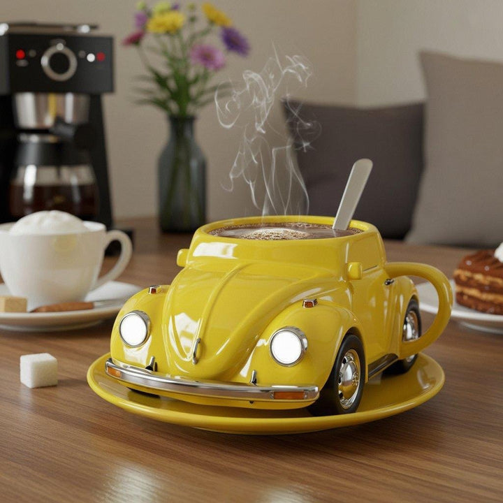RetroAuto Ceramic Mug – Unique 3D Design for Coffee & Tea | Bowlift