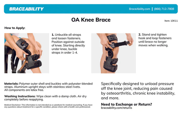 BowLift | Osteoarthritis Relief Knee Brace | Medial and lateral OA support for bone-on-bone arthritis pain