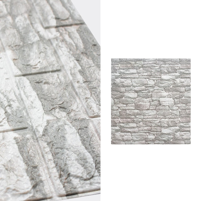 10pcs 3D Brick Pattern Waterproof Self-Adhesive Wallpaper | Bowlift