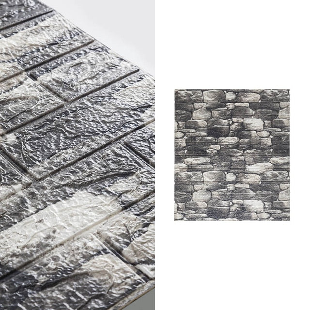 10pcs 3D Brick Pattern Waterproof Self-Adhesive Wallpaper | Bowlift