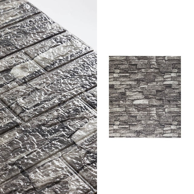 10pcs 3D Brick Pattern Waterproof Self-Adhesive Wallpaper | Bowlift