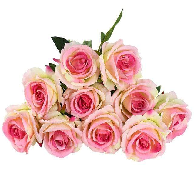10 pieces silk roses Bowlift