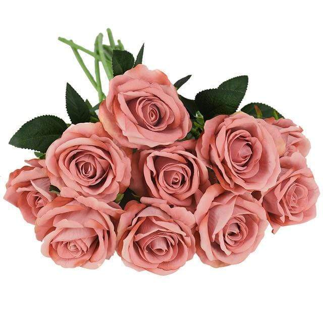 10 pieces silk roses Bowlift
