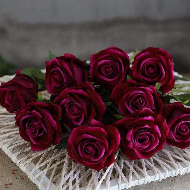 10 pieces silk roses Bowlift