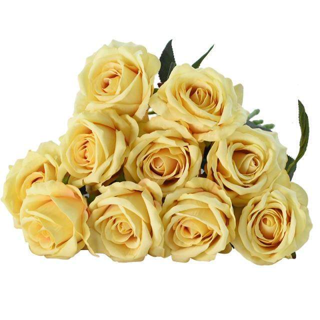 10 pieces silk roses Bowlift