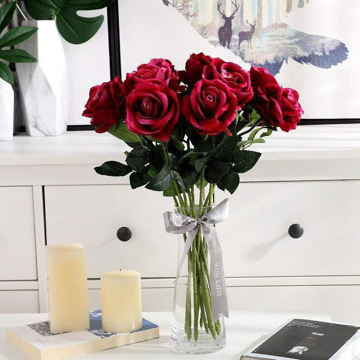 10 pieces silk roses Bowlift