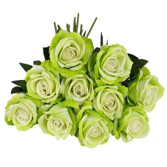 10 pieces silk roses Bowlift