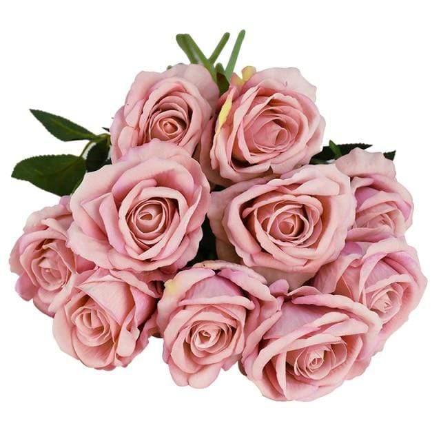 10 pieces silk roses Bowlift