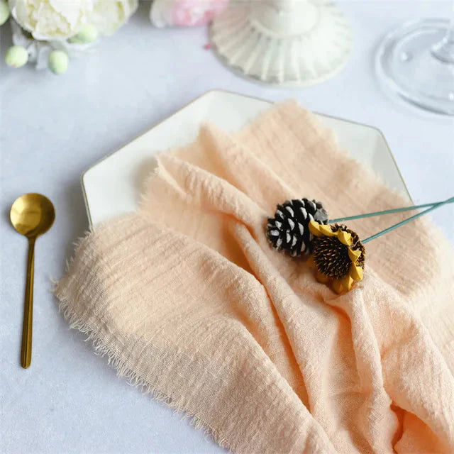 10pcs Napkin Reusable Tea Towel Table Décor Retro Burrs napkin | Bowlift
