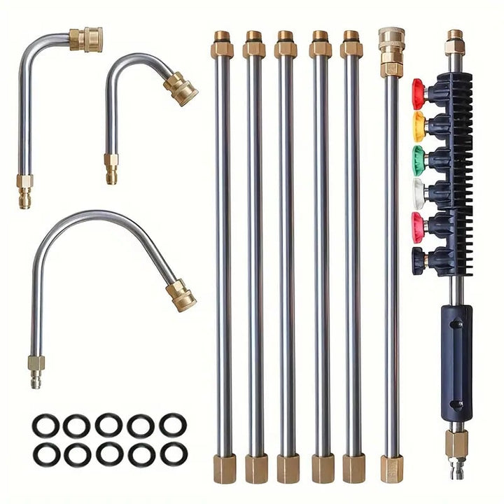 BowLift | 4000 PSI Telescoping Pressure Washer Wand Kit for Easy Gutter, Roof, and Wall Cleaning